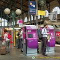 Travellers waiting for their train